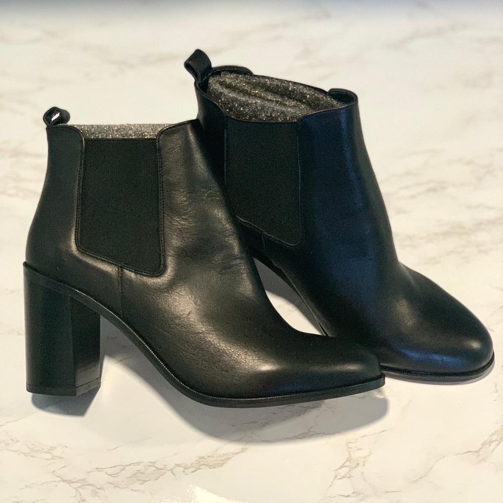 Chelsea Boots 3.75in heels - Genuine Black Leather